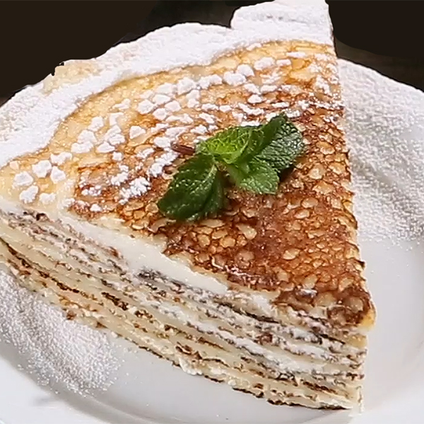 Как приготовить Блинный торт с кремчизом