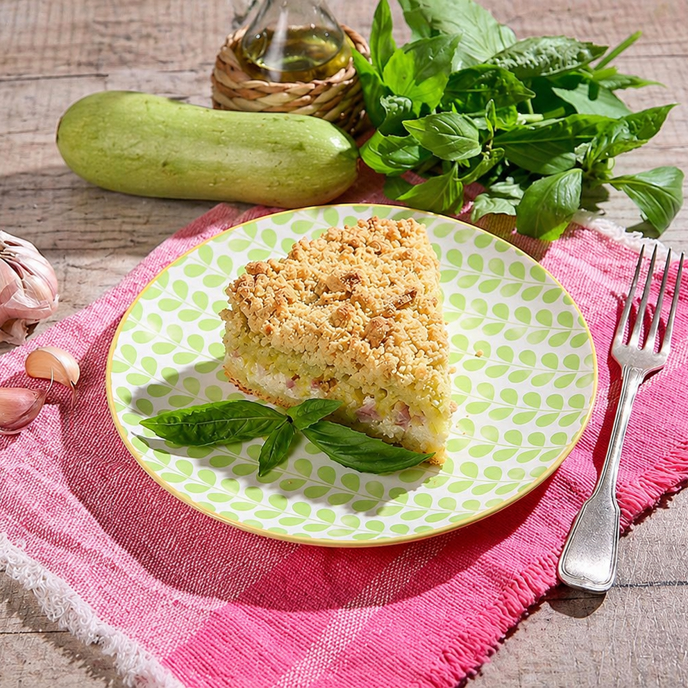 Как приготовить Рассыпчатый пирог с кабачками и робиолой